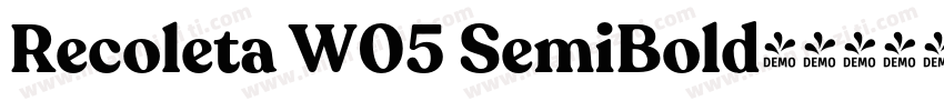 Recoleta W05 SemiBold字体转换
